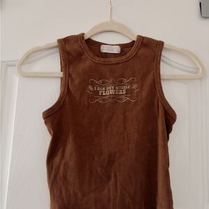 Altar'd State Brown Tank Top